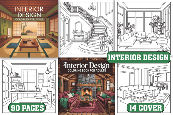 Download 90 Interior Design Coloring Pages - Interior design Collection