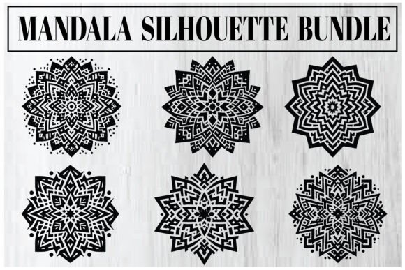Download Mandala Silhouette Bundle – Elegant Vect - Silhouette Collection