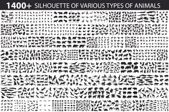 Download Animal Silhouette Big Set - Silhouette Collection