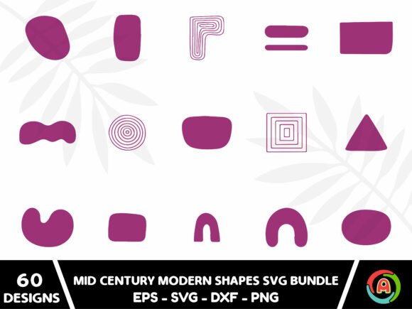 Download Mid Century Modern Shapes Svg Bundle - Modern shapes Collection