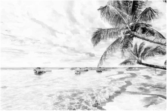 Download Mountain and Tree Line Art Silhouette - Silhouette Collection