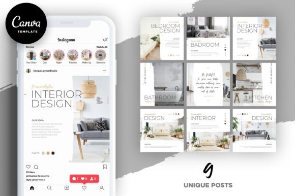Download INTERIOR DESIGN | Canva Instagram - Interior design Collection