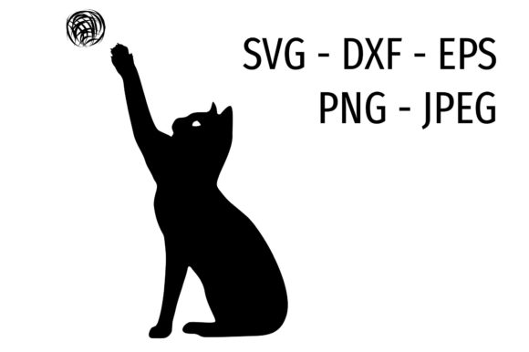 Download Playing Cat Silhouette - Silhouette Collection