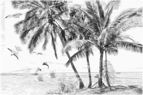 Download Mountain and Tree Line Art Silhouette - Silhouette Collection
