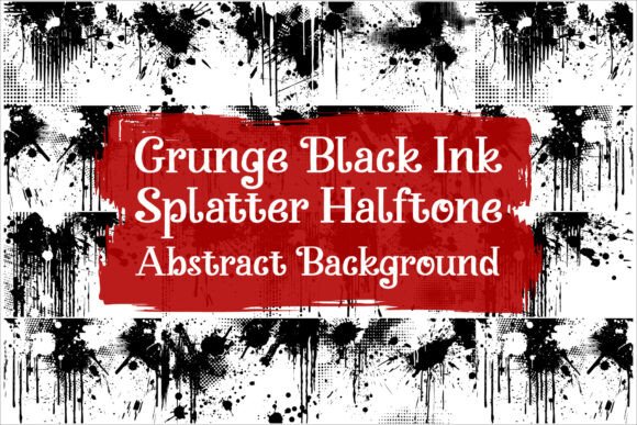 Download Abstract Black Paint Splatter Halftone - Splatter Collection