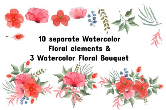 Download Watercolor Floral Elements - Watercolor floral elements Collection