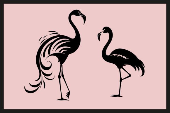 Download Silhouette Flamingo Elegance Clip Art - Silhouette Collection