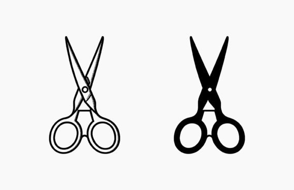 Download Scissor Line Art Silhouette Vector - Silhouette Collection