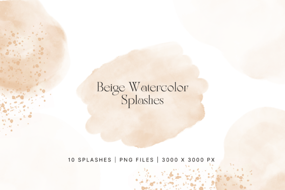 Download Nude Beige Watercolor Splash, Splatter - Splatter Collection