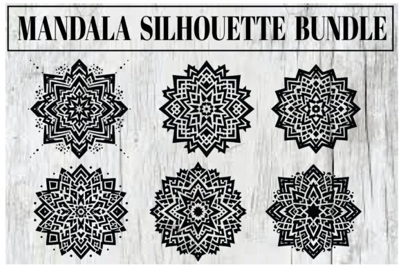 Download Mandala Silhouette Bundle – Elegant Vect - Silhouette Collection