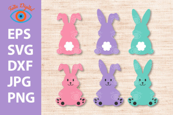 Download Cute Easter Rabbit Silhouette Cut File - Silhouette Collection