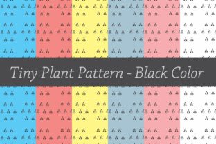 Download Tiny Plant Pattern Black - Plant pattern Collection