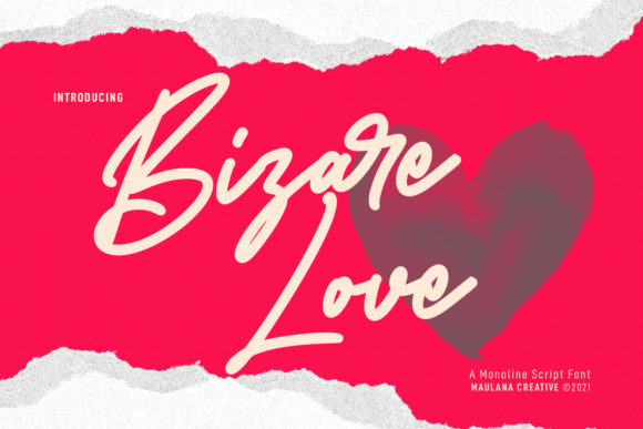 Download Bizare Love Monoline Script Font - Monoline Collection