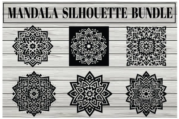 Download Mandala Silhouette Bundle – Elegant Vect - Silhouette Collection