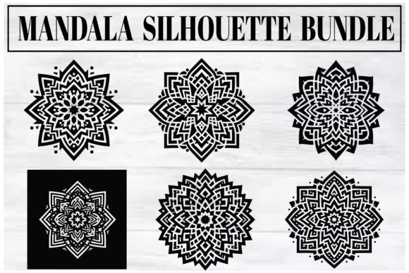Download Mandala Silhouette Bundle – Elegant Vect - Silhouette Collection