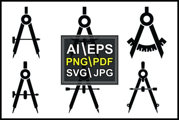 Download Silhouette Compass Geometry Drafting Too - Silhouette Collection