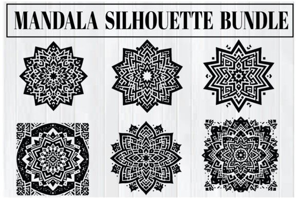 Download Mandala Silhouette Bundle – Elegant Vect - Silhouette Collection