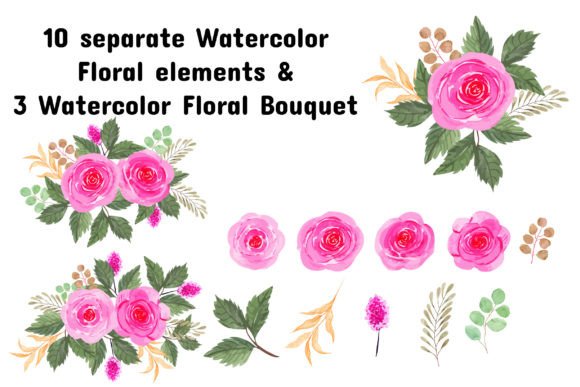 Download Watercolor Floral Elements - Watercolor floral elements Collection
