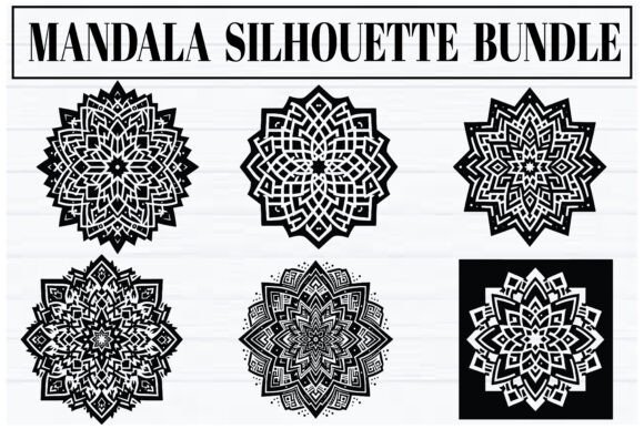 Download Mandala Silhouette Bundle – Elegant Vect - Silhouette Collection