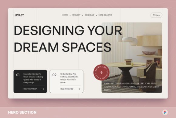 Download Lucast - Interior Design Hero Section - Premium Resources