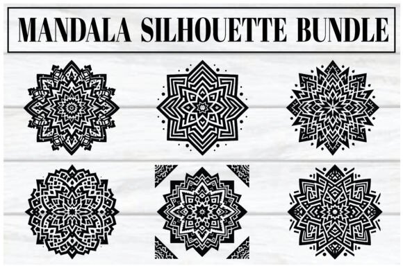 Download Mandala Silhouette Bundle – Elegant Vect - Silhouette Collection