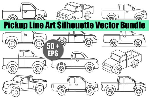 Download Pickup Line Art Silhouette Vector Bundle - Silhouette Collection