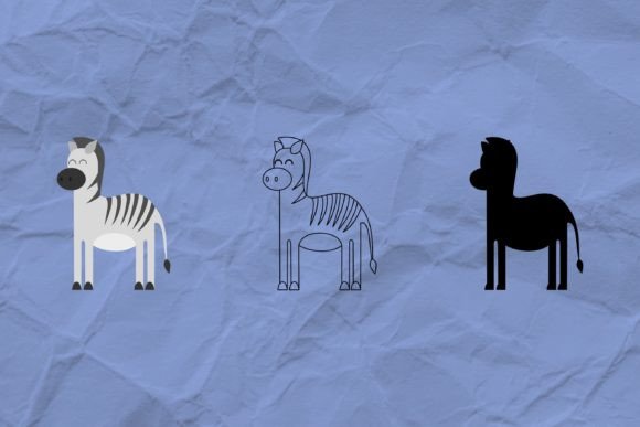 Download Zebra Vector Line Art Silhouette SVG - Silhouette Collection
