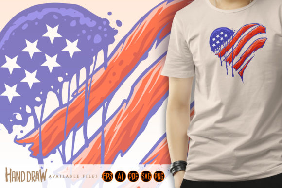 Download American Flag Heart Shape Illustrations - Shape illustrations Collection