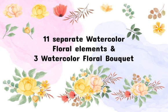 Download Watercolor Floral Elements - Watercolor floral elements Collection